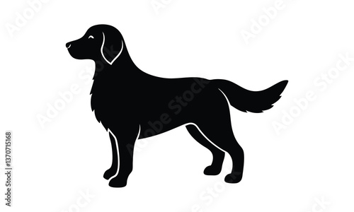  Golden Retriever Silhouette Standing Profile
