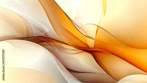 Abstract flowing waves in warm tones create a serene background for creative projects