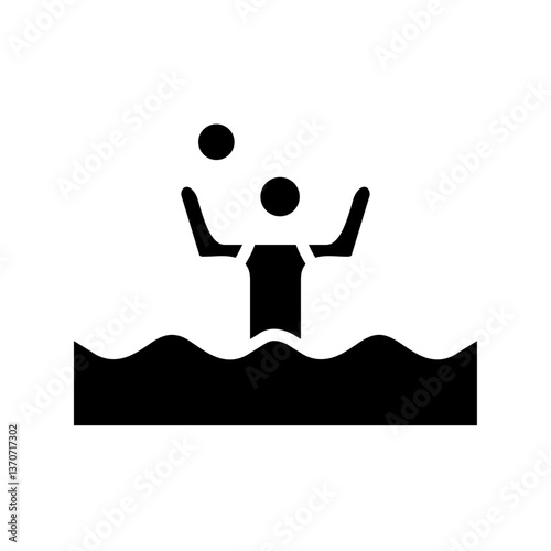 Water Polo Icon Vector Element
