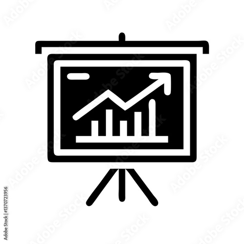 graph projector pictogram isolated on transparent background 
