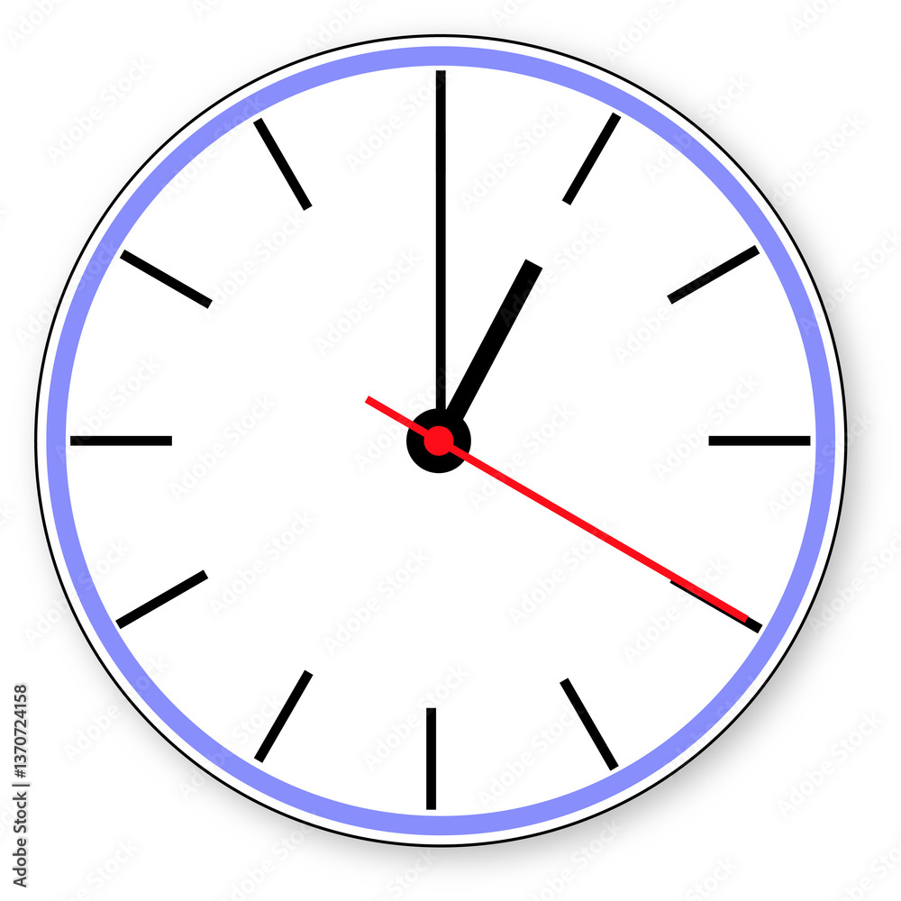 Round clock with hands Round clock with hands