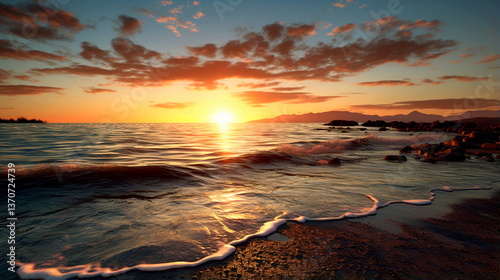 sunset on the beach