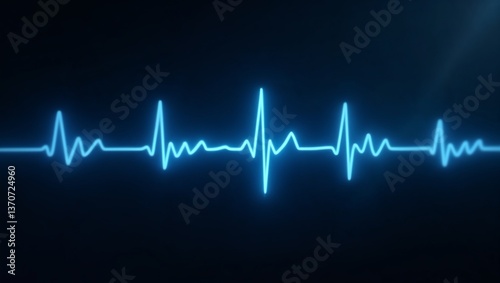 Heartbeat soundwave illustration representing health and wellness in a modern digital design