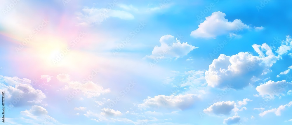Obraz premium A beautiful sky with a pink and purple sunset