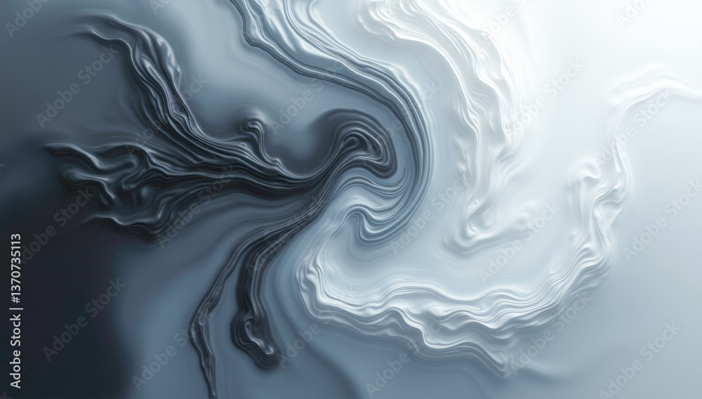 black and white abstract swirling waves top view, background black and white abstract swirling waves top view, background