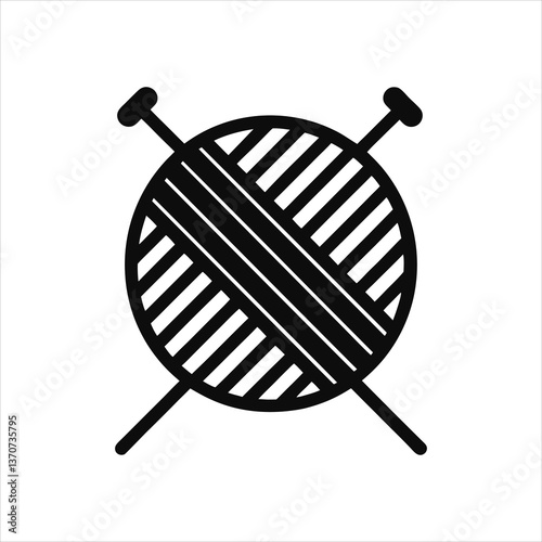 Flat Icon Design of Thread Weaving in Textile Industry