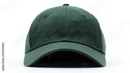 Dark Forest Green Dad Hat on White