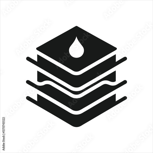 Moistur Wicking Fabric Layers Icon Vector