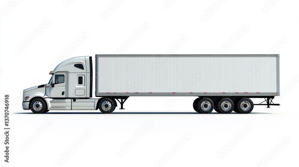 Simple Semi Tractor Trailer with Clean Design Simple Semi Tractor Trailer with Clean Design
