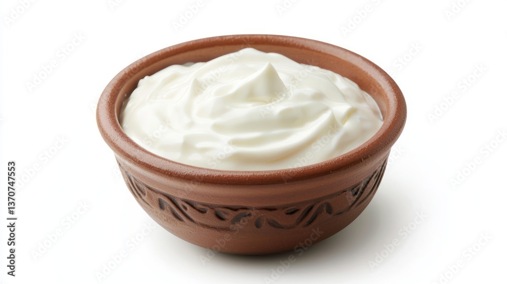 Fresh Bowl of Creamy Greek Yogurt