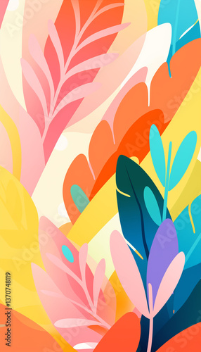 Colorful abstract pattern with bold and vivid shapes