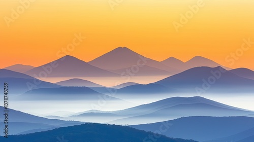 Sunset over mountainous landscape nature photography tranquil environment serene viewpoint majestic beauty