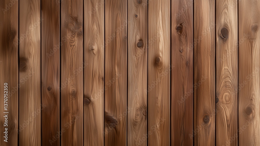 Fototapeta premium Vertical wooden planks forming rustic brown background texture