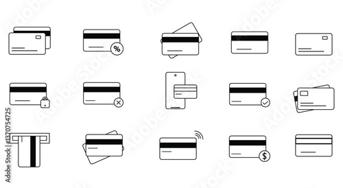 credit card icon set. payment icon. payment concept, online shopping card icons vector eps10.