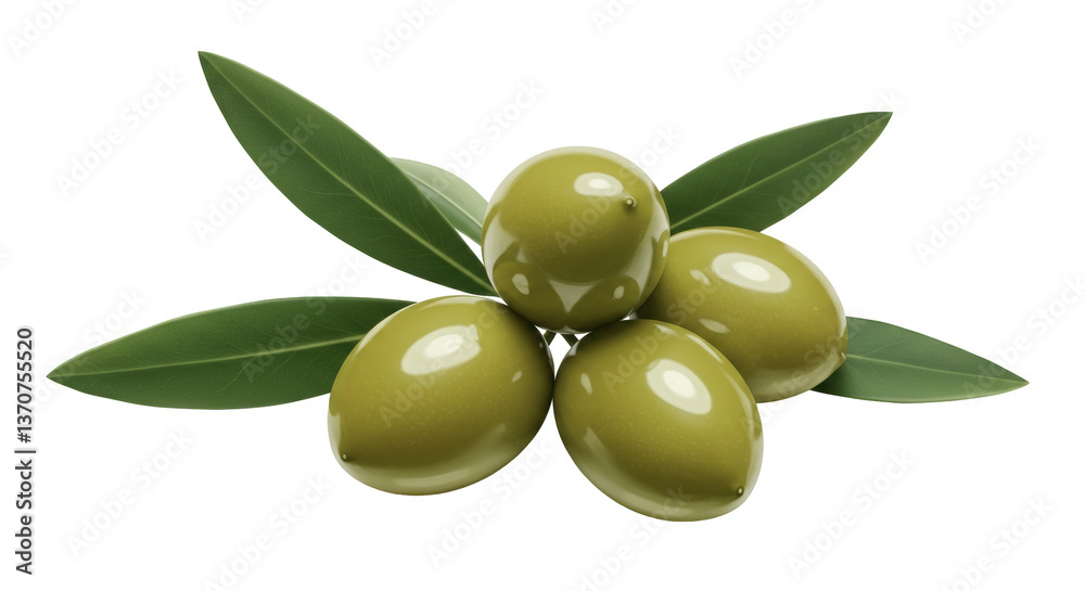 Isolated Green Olives Isolated Green Olives