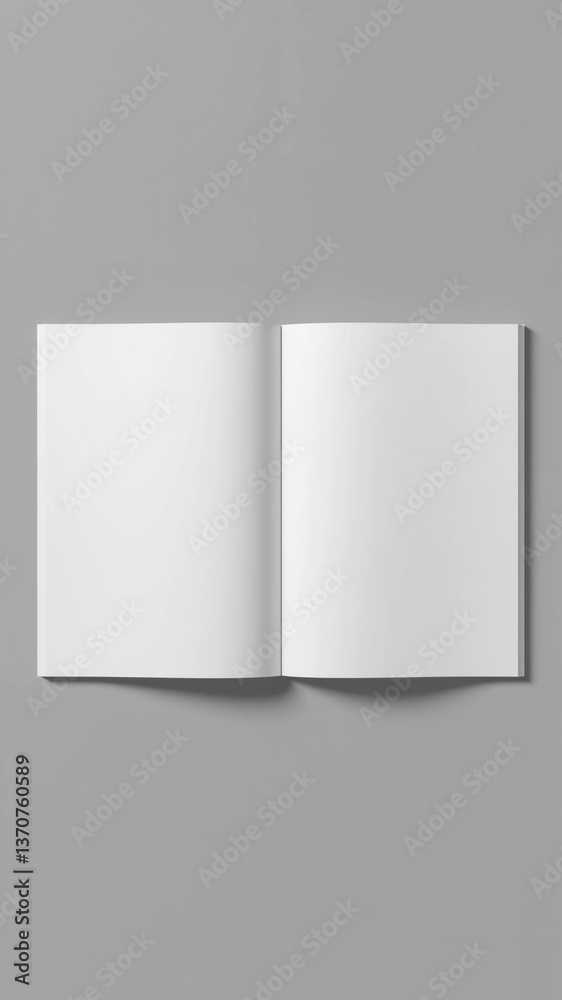 blank white booklet mockup on gray background for branding and design blank white booklet mockup on gray background for branding and design