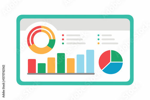 This vector set provides infographic design elements and business icons for data visualization