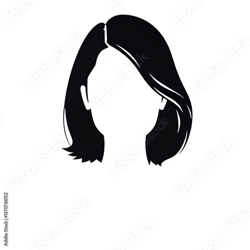 Silhouette illustration of a woman's head with artistic design elements
