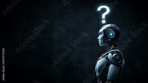 Futuristic robot pondering (4)
