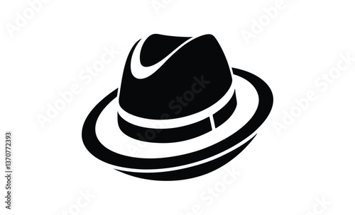 Fedora tipping icon silhouette