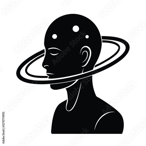 Planetary Thought Vector Graphic.
