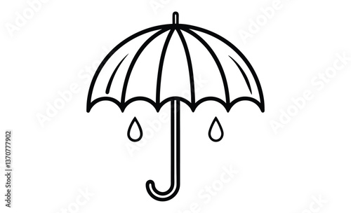 Umbrella icon vector silhouette