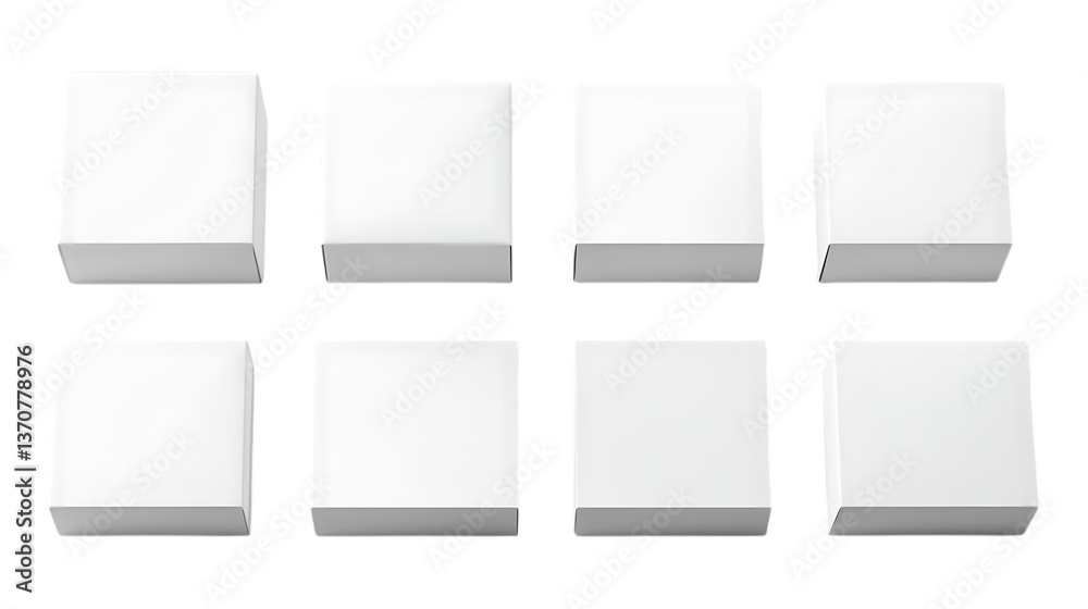 Transparent or PNG Image of White Square Boxes with Lids Transparent or PNG Image of White Square Boxes with Lids