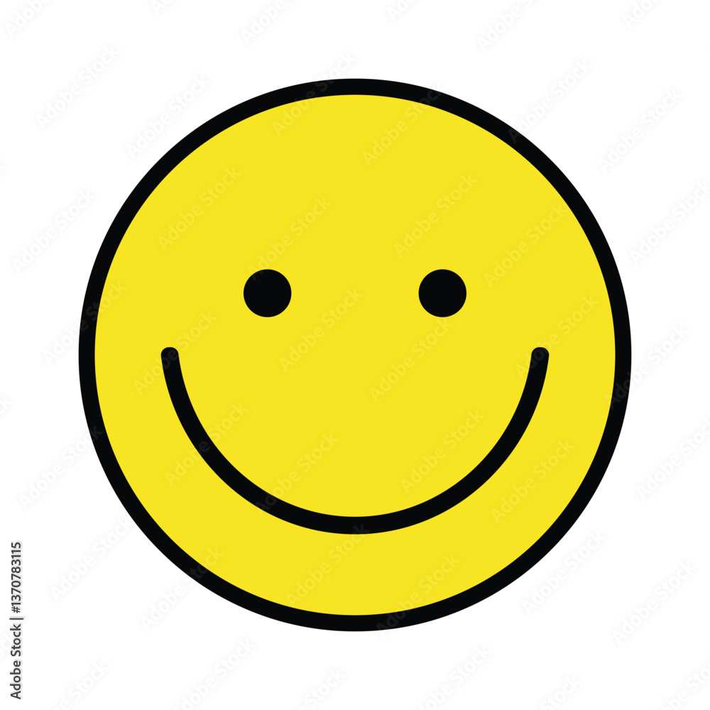 Cheerful Yellow Smiley Face Graphic Cheerful Yellow Smiley Face Graphic
