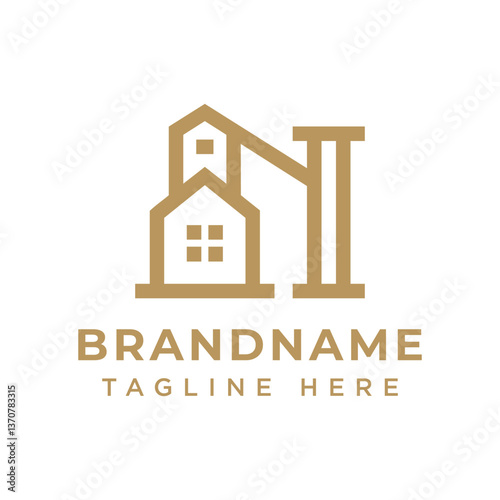 Letter N Home Luxury Logo, symbolizing luxury, elegance, and premium living