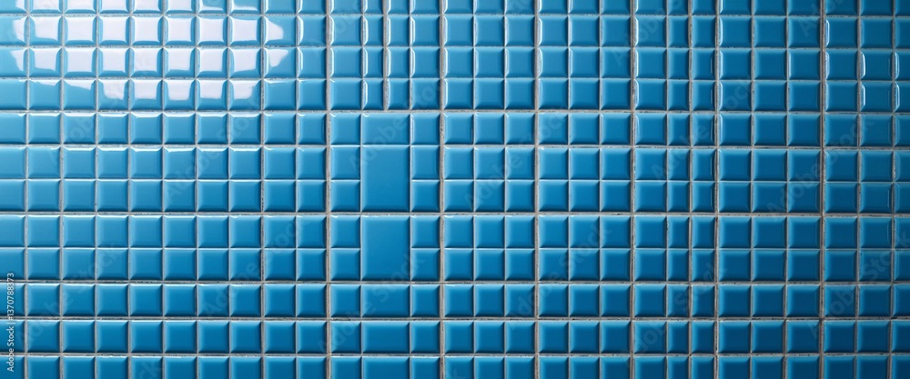 Blue swimming pool waterproof tiles background