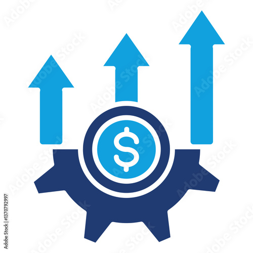 Improvement Solid Blue Icon