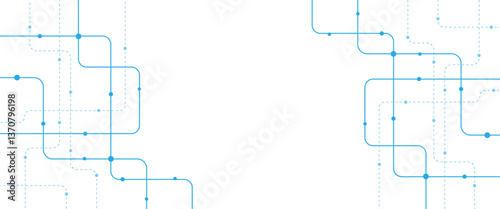 Abstract futuristic technology background. Technology background with crossed lines and dots.