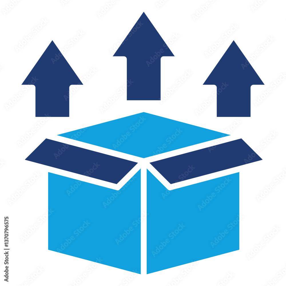 Product Growth Solid Blue Icon Product Growth Solid Blue Icon