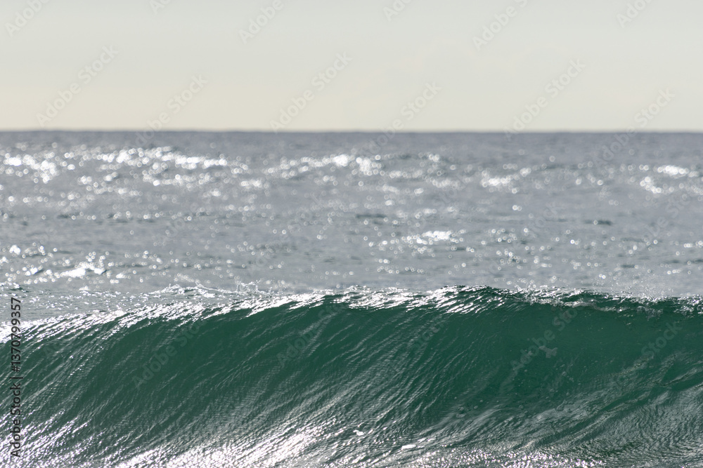 Fototapeta premium Ocean wave forming at adraga beach, sintra, portugal