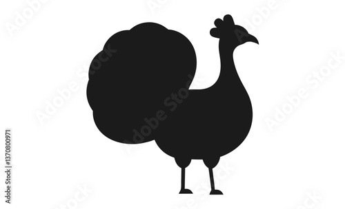 Turkey vector silhouette, Turkey silhouette, turkey silhouette - vector illustration, Turkey silhouette vector black and white.