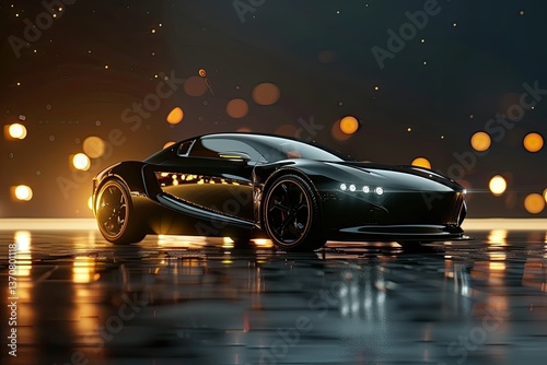 Detailed Color Image of Contemporary Shiny Luxury Transportation Performance Concept