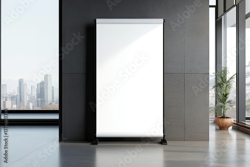 Premium Quality Picture of Standing Roll Up Banner Mockup
