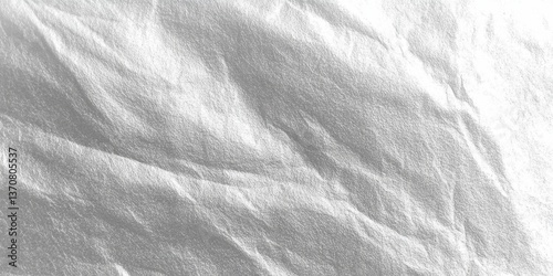 Matte Silver Foil Surface - A loose, crinkled aluminum foil texture with a subtle matte finish, offering a modern, monochrome metallic look with soft gradients and imperfections.