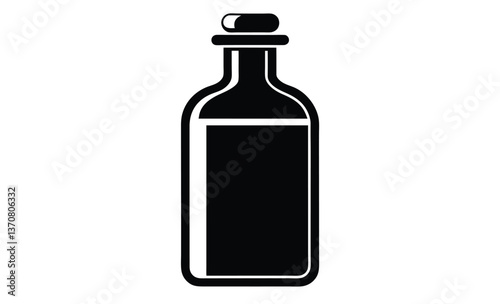 Bottle icon vector illustration silhouette