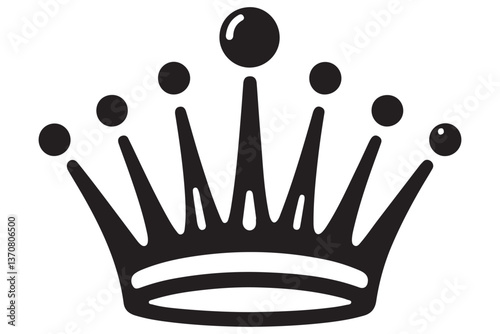 Silhouette Royal Crown Icon for Royalty and Elegance