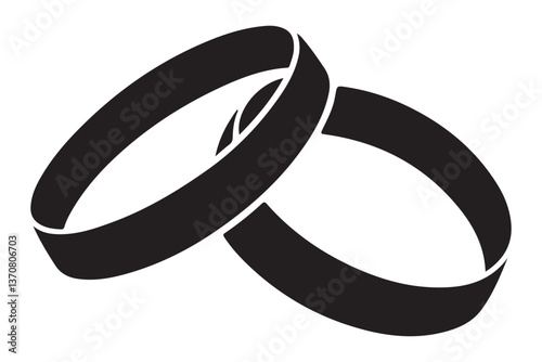 Wedding Rings Silhouette Symbol of Love Commitment and Marriage