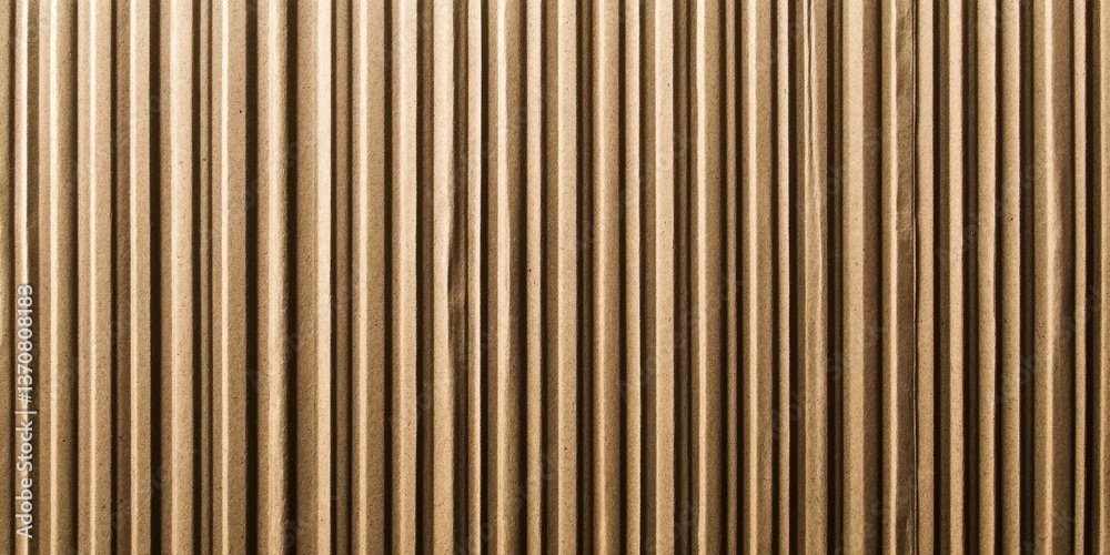 Textured Brown Kraft Paperboard - A slightly glossy, corrugated surface with alternating ridges and valleys, offering a natural and sturdy feel. Textured Brown Kraft Paperboard - A slightly glossy, corrugated surface with alternating ridges and valleys, offering a natural and sturdy feel.