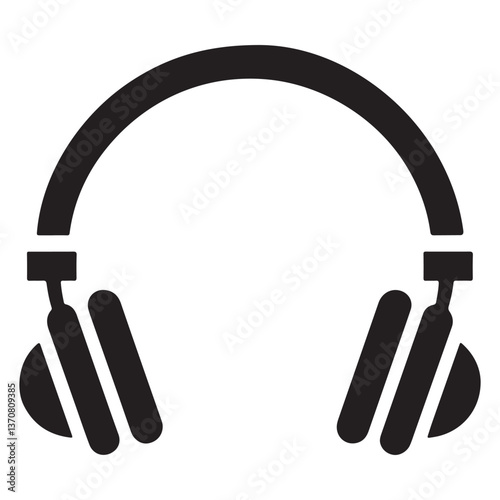 Modern Headphone Silhouette Vector Illustration for Music Lovers