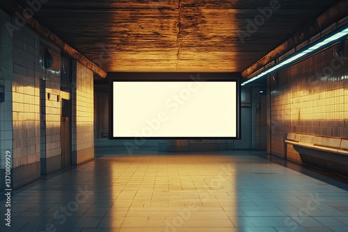 Ultra Hd Picture of Empty Billboard in a Building