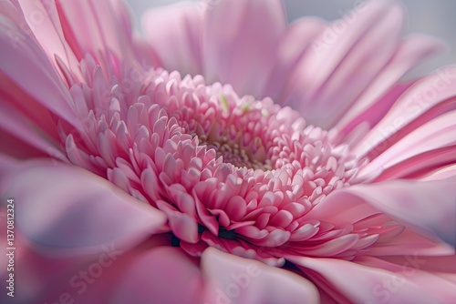 High Detail Picture of a Close Up of a Pink Flower with a Pink Center