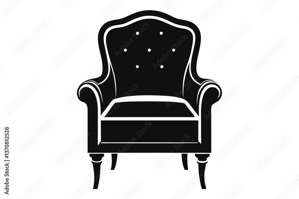 armchair silhouette line art vector illustration armchair silhouette line art vector illustration