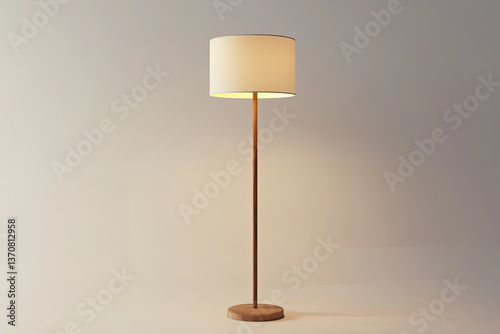 Floor Lamp Isolated on White Background Interior Lighting 3D Illustration Cg Render