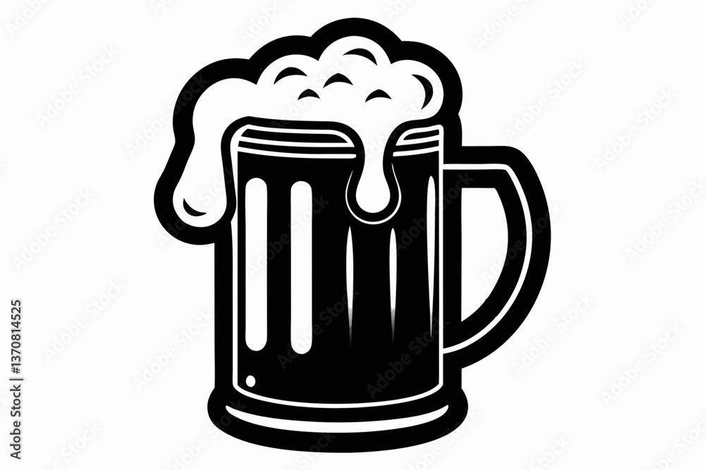 bier krug silhouette line art vector illustration bier krug silhouette line art vector illustration