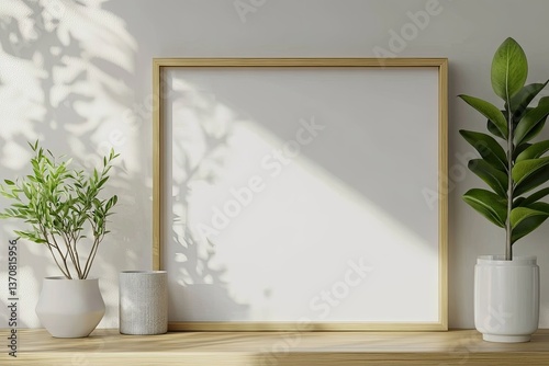 High Detail Image of Empty Frame with Copy Space for Quotes or Products 3D Illustrated