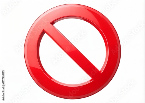 Bright Red Prohibition Sign Isolated on White Free Download Bright Red Prohibition Sign Isolated on White - GFXLoad